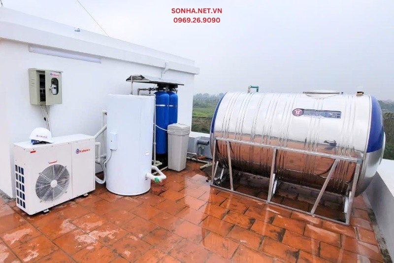Lắp đặt hệ thống nước nóng trung tâm Heat Pump cho khách sạn