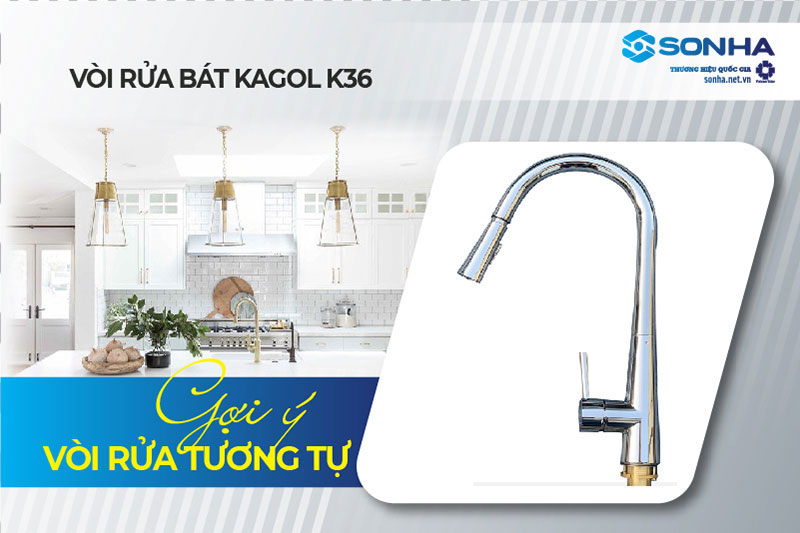 Mua chậu 2 hố Nanosi 7843C v&agrave; v&ograve;i Kagol K36