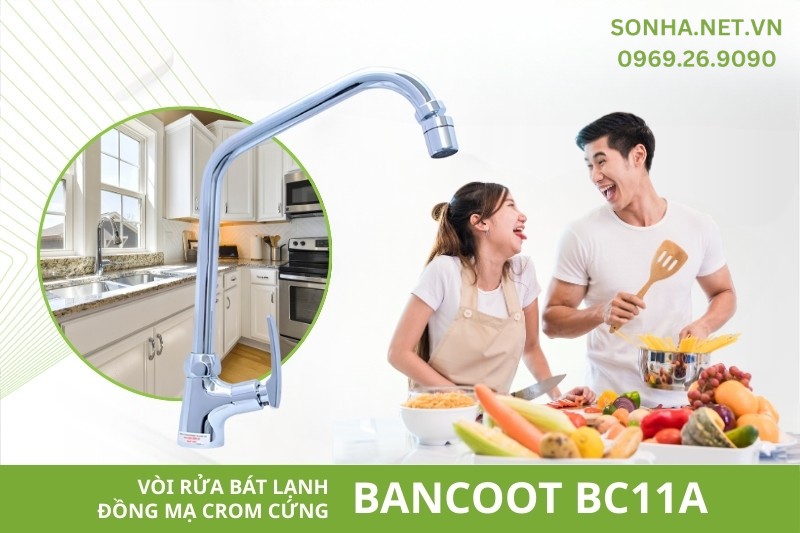 V&ograve;i rửa b&aacute;t gắn tường Bancoot BC11A hiện đại, cao cấp, gi&aacute; hợp l&yacute;