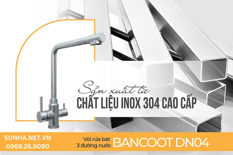 V&ograve;i bồn rửa b&aacute;t Bancoot DN04 bền đẹp, chống hoen gỉ 