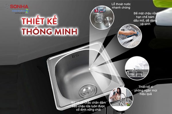 Bồn rửa ch&eacute;n đơn Trang Chủ Game Trực Tuyến Cổng Game 8kbet.com SH 447 được thiết kế th&ocirc;ng minh