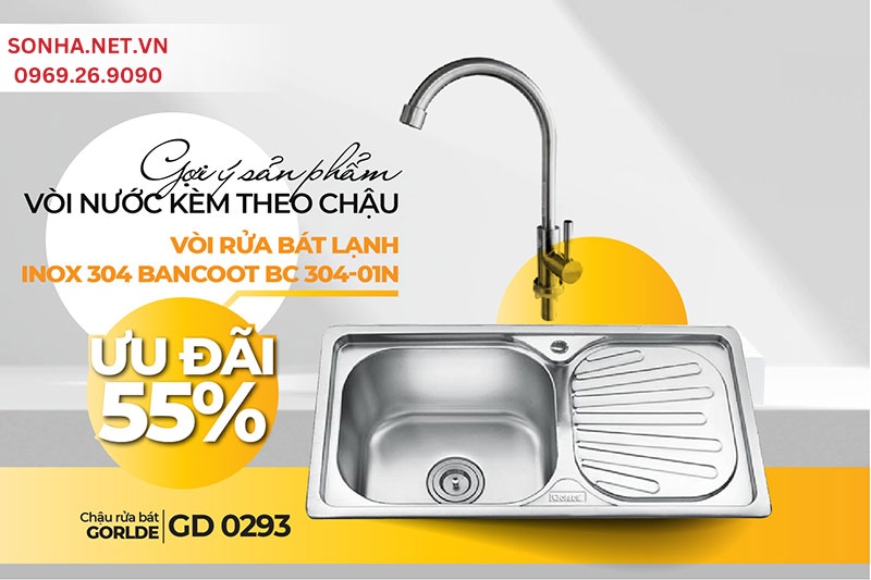 Bộ đ&ocirc;i ho&agrave;n hảo Gorlde GD 0293 v&agrave; v&ograve;i Bancoot BC 304-01N 