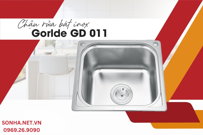 Si&ecirc;u phẩm chậu rửa b&aacute;t inox Gorlde GD 011
