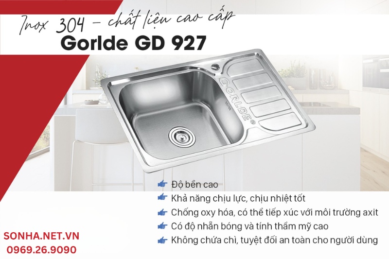 Ưu điểm vượt trội của chậu rửa b&aacute;t Gorlde GD 927