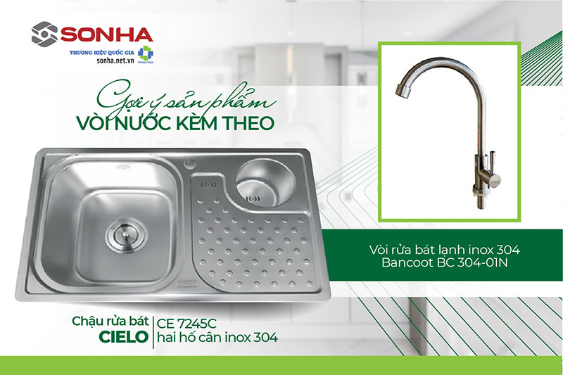 Chậu Gorlde GD 025 với v&ograve;i Bancoot BC 304-01N