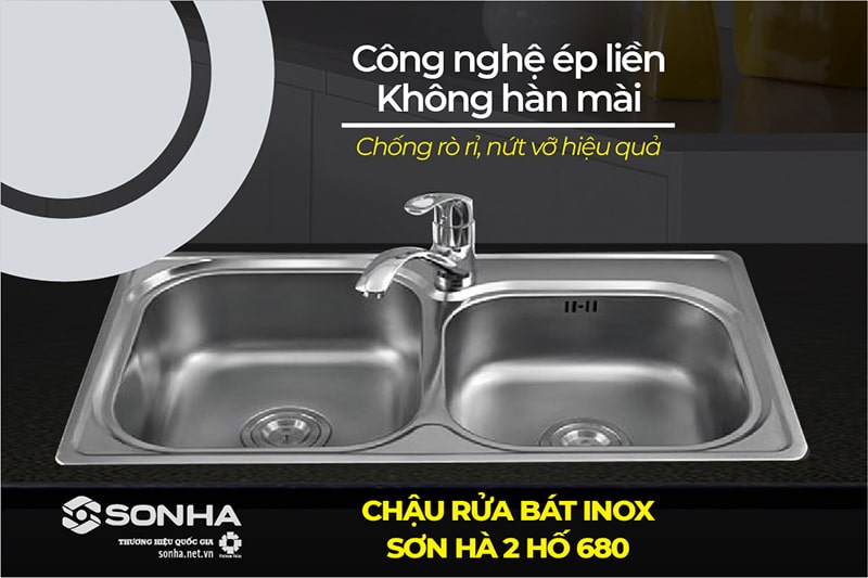Chậu rửa b&aacute;t 2 hố Trang Chủ Game Trực Tuyến Cổng Game 8kbet.com sử dụng c&ocirc;ng nghệ &eacute;p liền kh&ocirc;ng h&agrave;n m&agrave;i