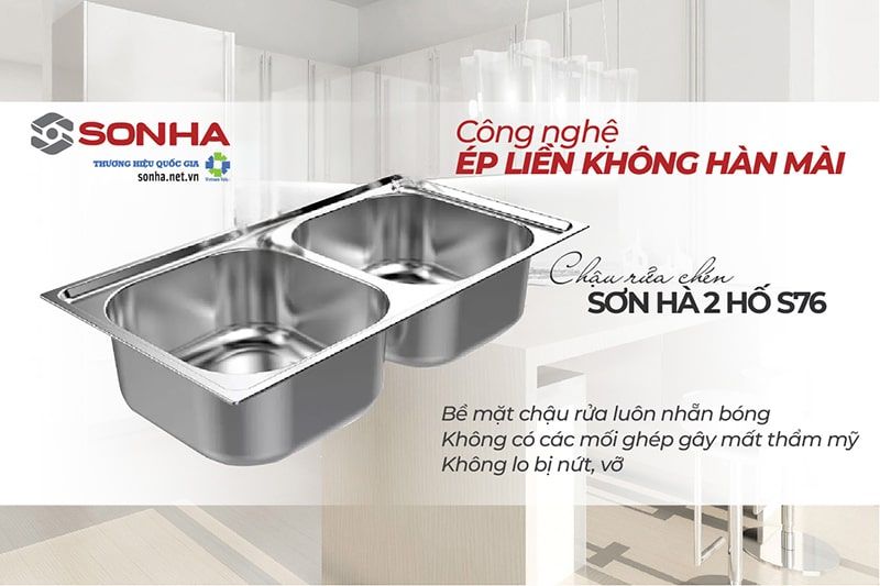3 ưu điểm vượt trội khi chậu rửa Trang Chủ Game Trực Tuyến Cổng Game 8kbet.com S76 &aacute;p dụng c&ocirc;ng nghệ &eacute;p liền kh&ocirc;ng h&agrave;n m&agrave;i