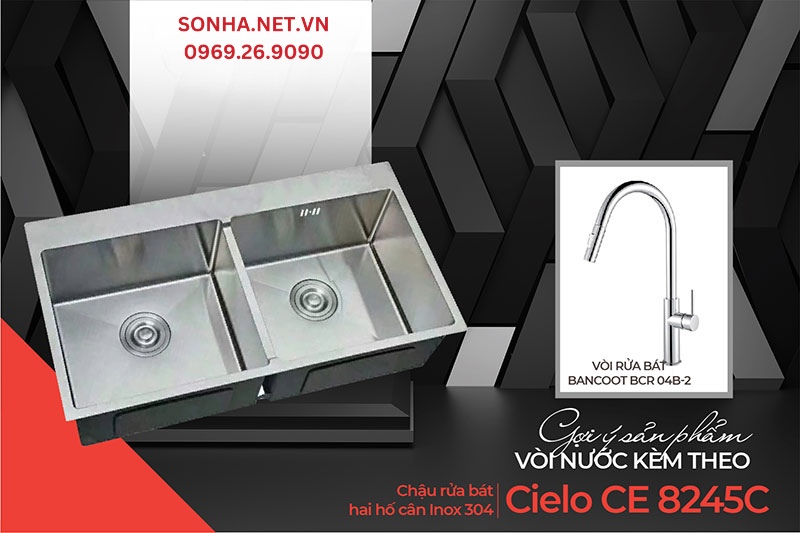 V&ograve;i rửa b&aacute;t sử dụng tiện lợi với chậu Cielo CE 8245C