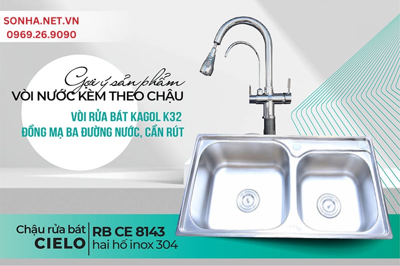  Chậu Cielo CE 8143 v&agrave; v&ograve;i Kagol 32 lắp đặt nhiều 8Kbet888 cá cược thể thao Việt