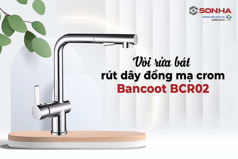 Sử dụng v&ograve;i rửa b&aacute;t Bancoot BCR02 c&ugrave;ng chậu Nanosi NS-8245C