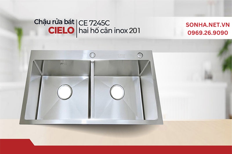 Chậu rửa b&aacute;t Cielo CE 7245C c&ocirc;ng năng tiện &iacute;ch, gi&aacute; cả hợp l&yacute;