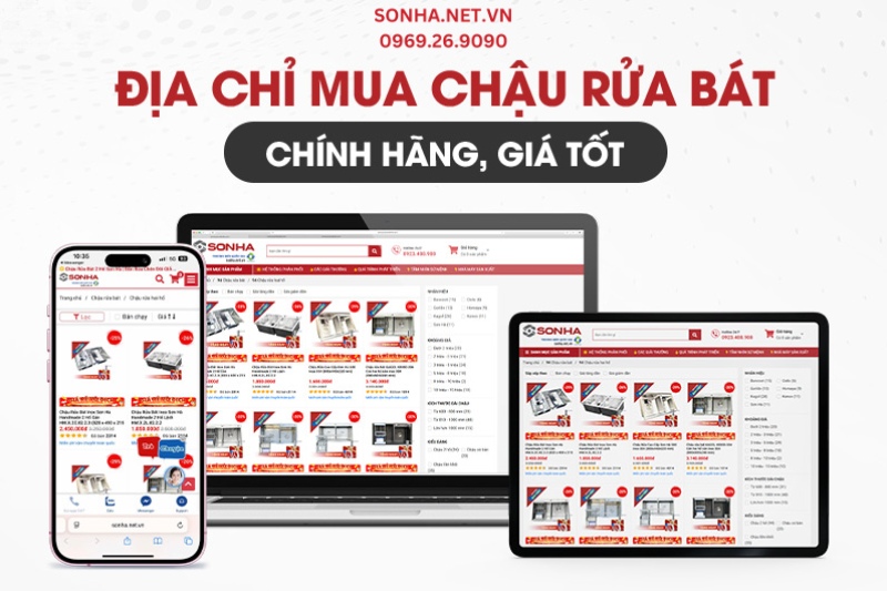 Địa chỉ mua chậu rửa bát chính hãng, giá cả cạnh tranh