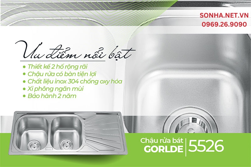 5 ưu điểm nổi bật chậu Gorlde GD-5526 được ưa chuộng