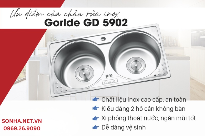 Ưu điểm chậu rửa b&aacute;t GD 5902