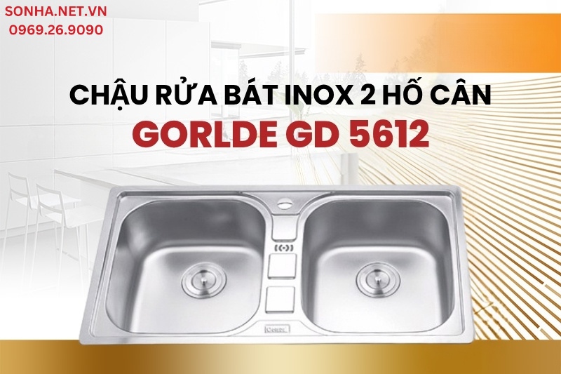 Si&ecirc;u phẩm chậu rửa b&aacute;t 2 hố c&acirc;n Gorlde GD-5612 được sử dụng phổ biến