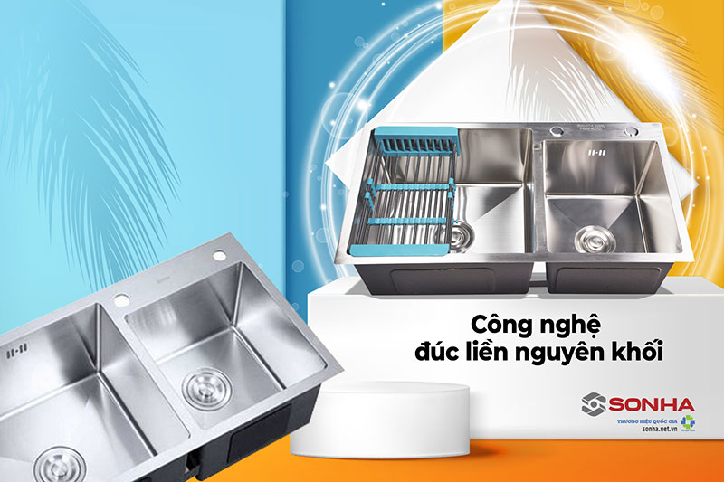 C&ocirc;ng nghệ đ&uacute;c liền khối chậu Nanosi Ns-7843L