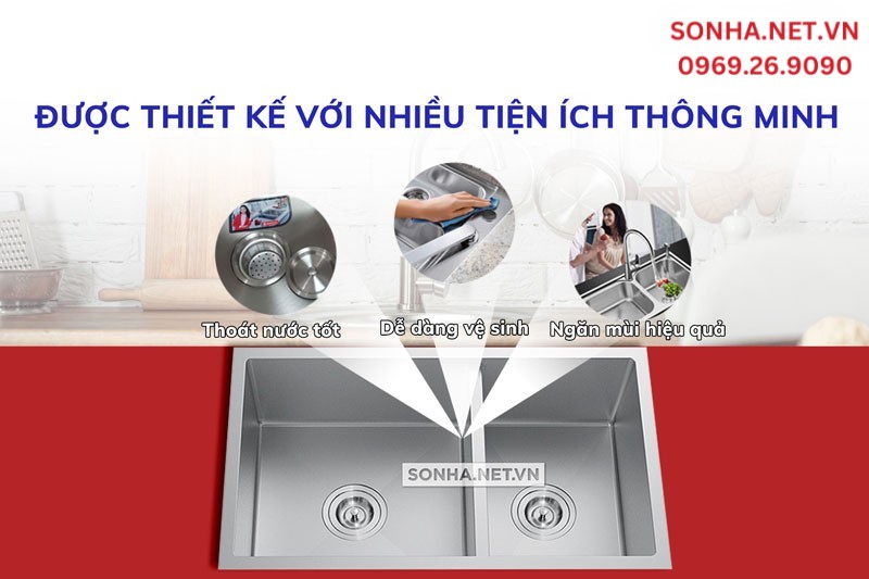 Chậu Bancoot 1603R thiết kế th&ocirc;ng minh mang 3 ưu điểm nổi bật