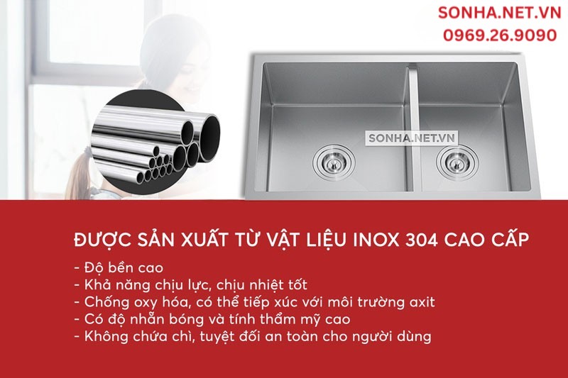 5 ưu điểm vượt trội chậu Bancoot 1603R l&agrave;m từ inox 304