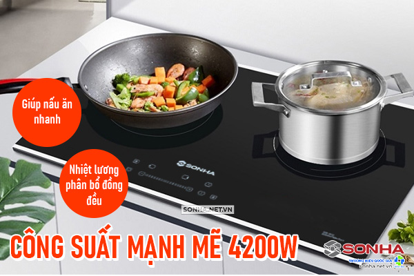 Bếp điện đôi Trang Chủ Game Trực Tuyến Cổng Game 8kbet.com SHK-8223 hoạt động với công suất mạnh mẽ tới 4200W