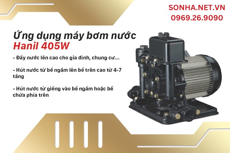 Ứng dụng của m&aacute;y bơm Hanil 500W