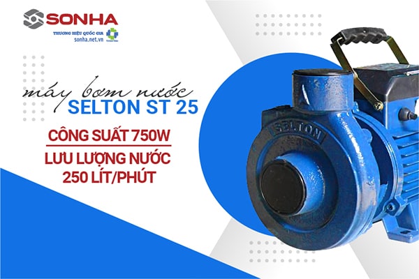 C&ocirc;ng suất, lưu lượng m&aacute;y bơm ly t&acirc;m Selton ST25