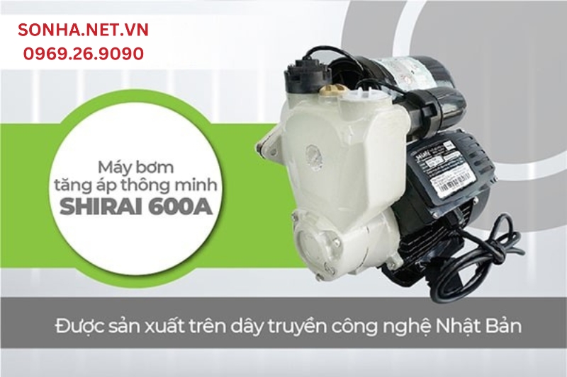 M&aacute;y bơm tăng &aacute;p tự động Shirai JLm 600A 