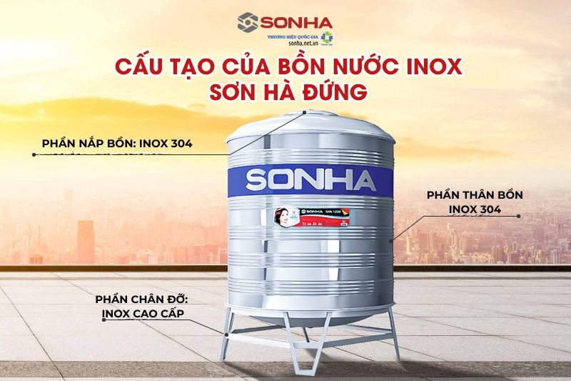 Cấu tạo cơ bản của t&eacute;c nước inox Trang Chủ Game Trực Tuyến Cổng Game 8kbet.com 4000L đứng F1420