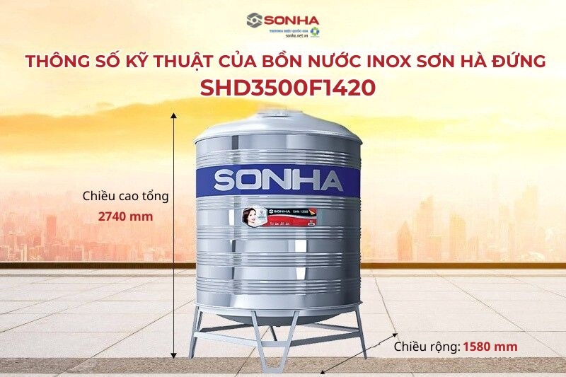 Kích thước 8KBET 456 được xếp hạng cao nhất inox sơn hà 3500L F1420