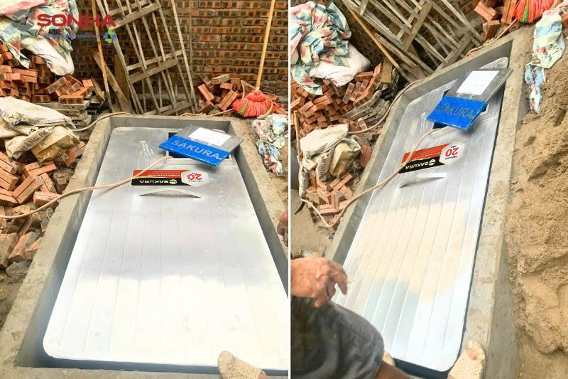 Hình ảnh lắp đặt bể nước ngầm inox tại các công trình