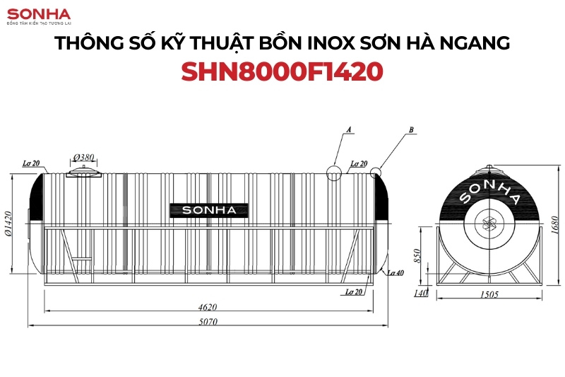 K&iacute;ch thước v&agrave; bản vẽ t&eacute;c nước inox Trang Chủ Game Trực Tuyến Cổng Game 8kbet.com ngang 8000L F1420