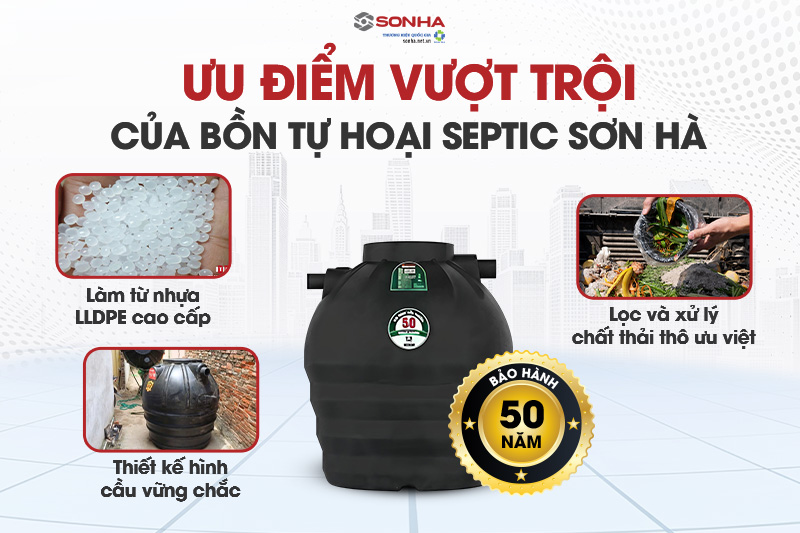 Ưu điểm của bồn tự hoại Septic Filter