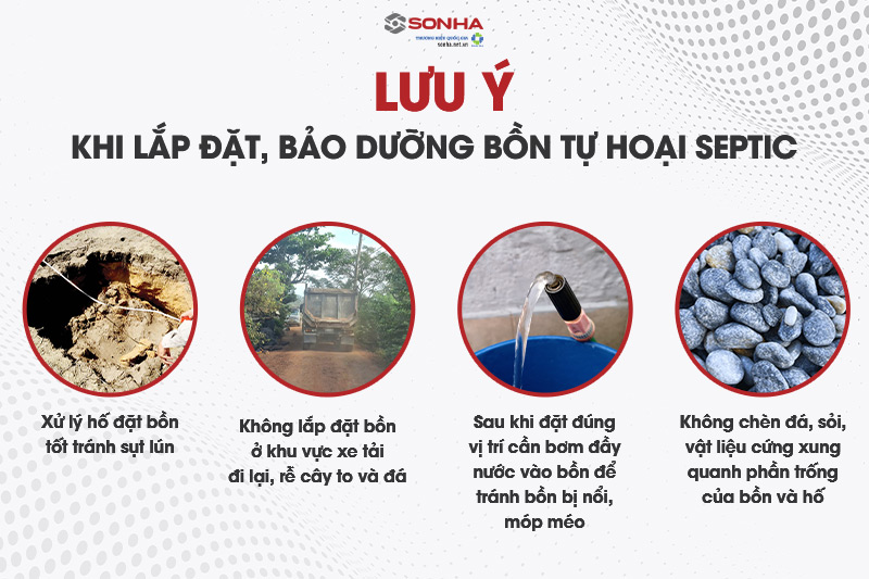 Lưu &yacute; lắp đặt, bảo dưỡng bồn Septic