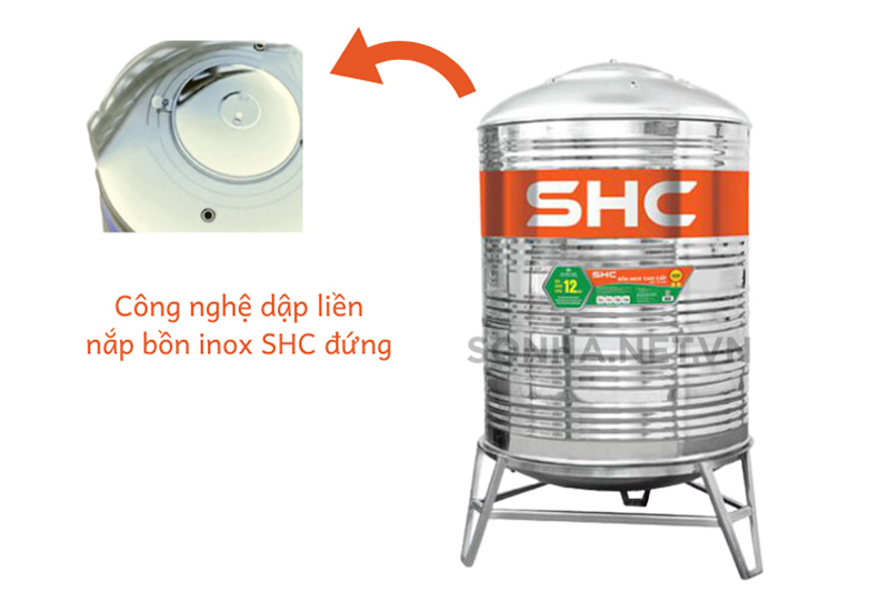 C&ocirc;ng nghệ dập liền nắp bồn của 8KBET 456 được xếp hạng cao nhất inox SHC đứng