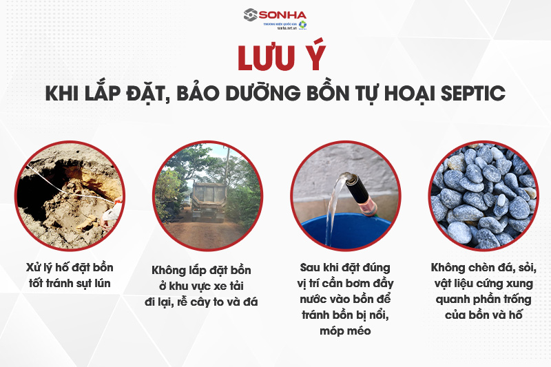 Lưu &yacute; lắp đặt v&agrave; bảo dưỡng bồn tự hoại Septic