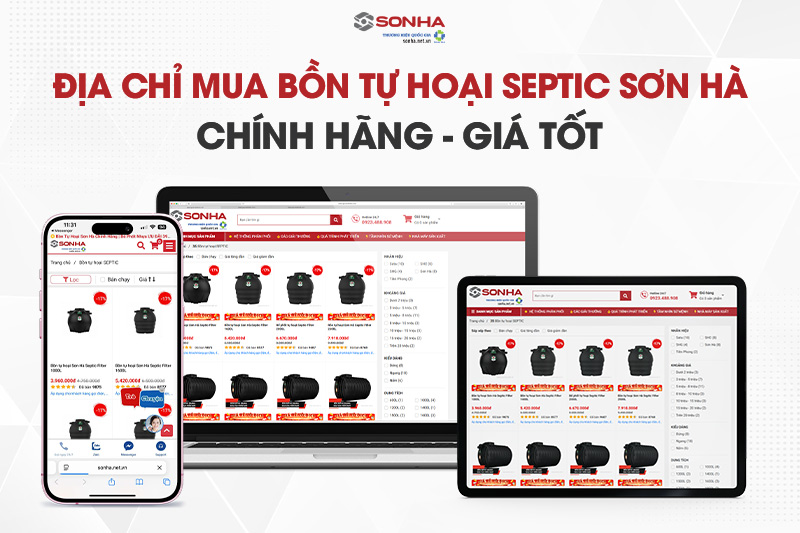 Địa chỉ mua bồn tự hoại Septic ch&iacute;nh h&atilde;ng, gi&aacute; tốt