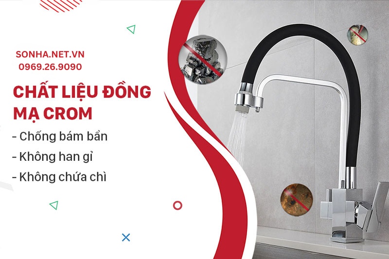 3 ưu điểm v&ograve;i Homaya HM3DN l&agrave;m bằng đồng mạ crom
