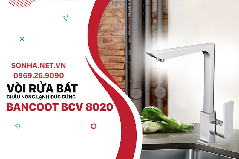 V&ograve;i rửa b&aacute;t n&oacute;ng lạnh Bancoot BCV 8020 thiết kế hiện đại, tiện &iacute;ch