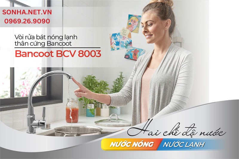 V&ograve;i rửa ch&eacute;n Bancoot BCV 8003 tiện &iacute;ch 2 chế độ nước n&oacute;ng lạnh