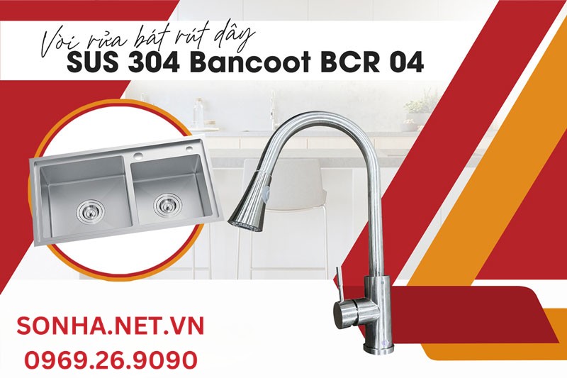 Tiện &iacute;ch sử dụng c&ugrave;ng nhau chậu Bancoot 208R v&agrave; v&ograve;i Bancoot BCR 04