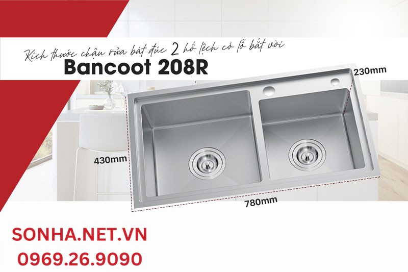 Chậu rửa b&aacute;t 2 hố Bancoot 208R bền đẹp, 8Kbet là nhà cái cá cược trực tuyến uy tín hàng đầu Việt Nam cao