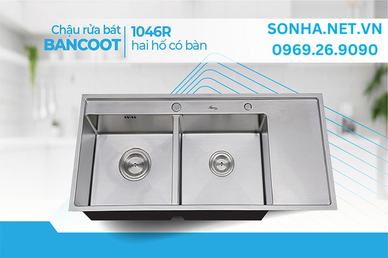 Chậu rửa bát Bancoot 1046R chất liệu cao cấp, tiện ích sử dụng
