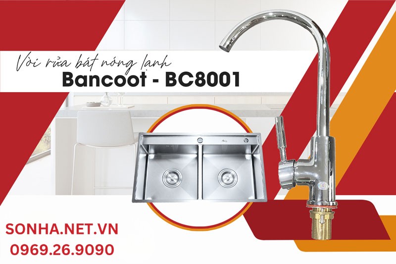 Sở hữu ngay cặp đôi chậu vòi Bancoot 8246R và vòi BC 8001
