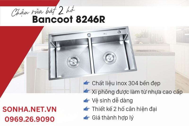 5 ưu điểm vượt trội chậu Bancoot 8246R được ưa chuộng