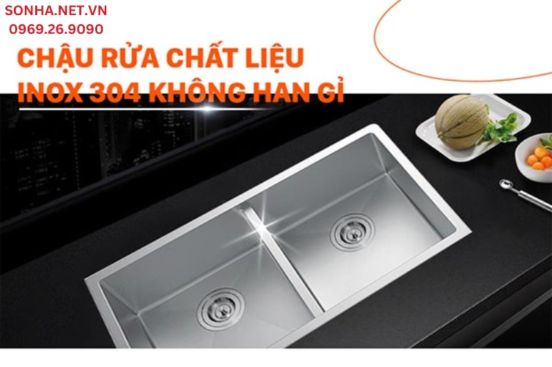 Bồn rửa ch&eacute;n Bancoot 1601R chất liệu inox 304 c&oacute; độ bền cao 