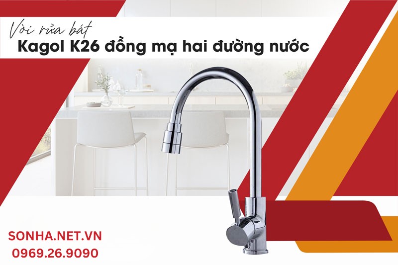 Lựa chọn ho&agrave;n hảo lắp căn bếp chậu Cielo 01 v&agrave; v&ograve;i Kagol K26