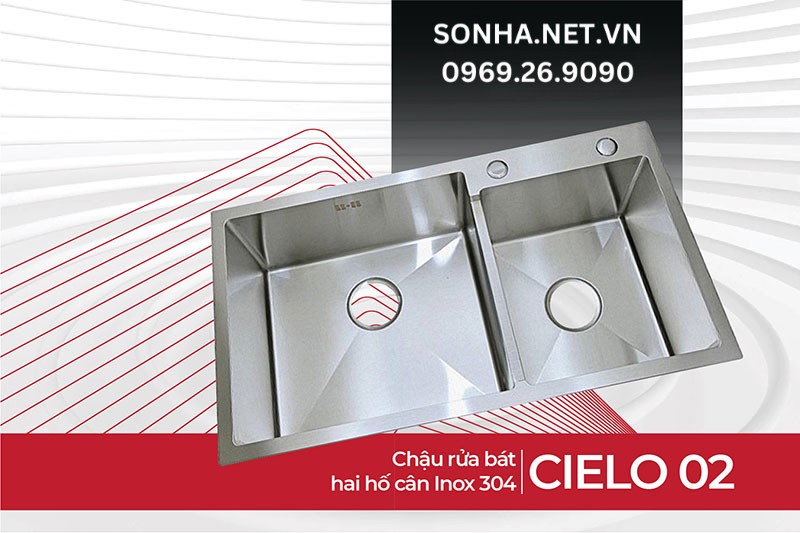 Chậu rửa Cielo 02 đơn giản, tiện lợi v&agrave; bền bỉ