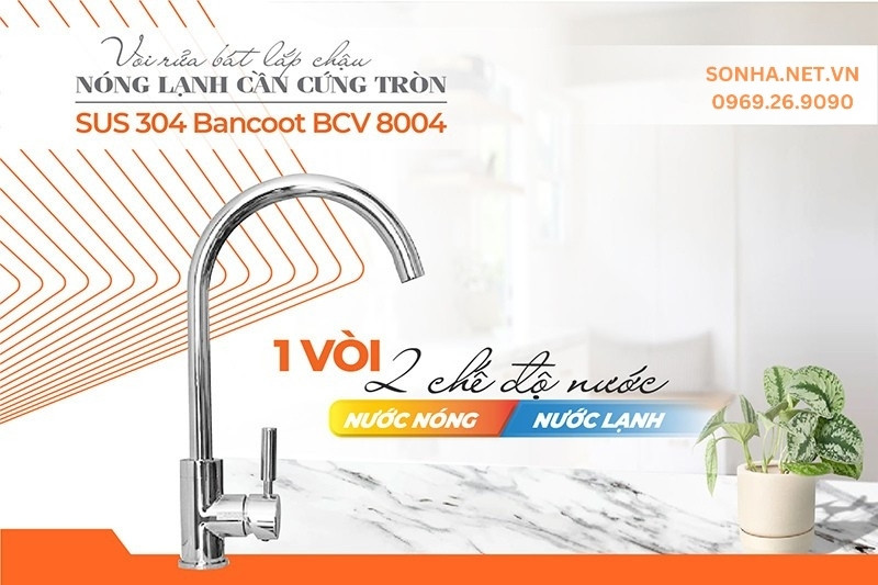 V&ograve;i Bancoot BCV 8004 tiện lợi với 2 chế độ nước n&oacute;ng, lạnh