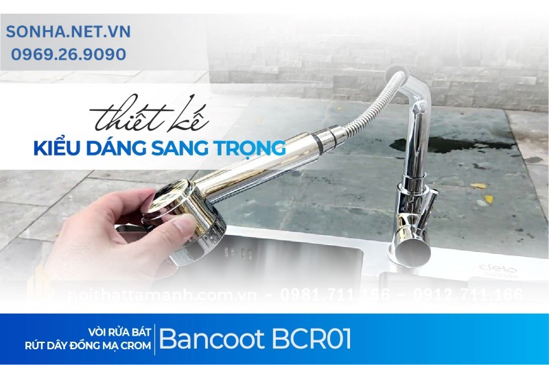 Vòi rửa Bancoot BCR01 có thiết kế kiểu dáng vô cùng sang trọng
