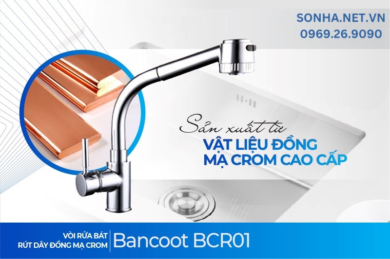 Bancoot BCR01 được sản xuất từ chất liệu đồng mạ crom