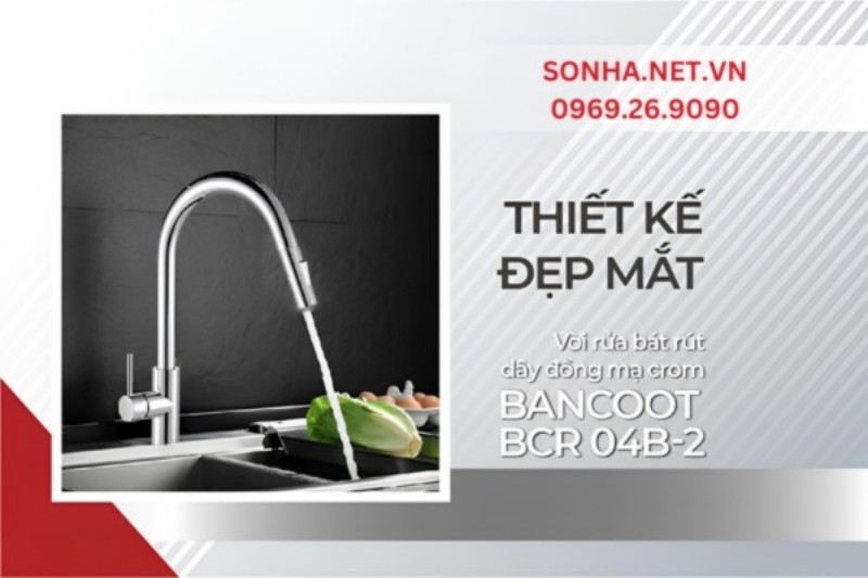 Vòi nước rửa chén Bancoot BCR 04B-2 thiết kế đẹp mắt tôn thêm 8Kbet là nhà cái cá cược trực tuyến uy tín hàng đầu Việt Nam không gian căn bếp